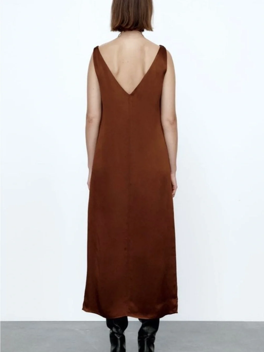 Zara Special Edition Satin Effect Dress NWT - Picture 7 of 8